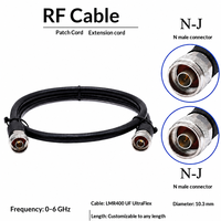 Câble coaxial RF UltraFlex LMR400UF N-JJ/N-JK/N, câble d'extension mâle-femelle, connecteurs doubles mâles, noir/argent
