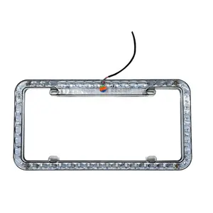 Cadre de plaque d'immatriculation de voiture en plastique 48/54 led, taille américaine, haute qualité, vente en gros