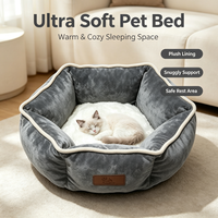 Coussin pour animaux de compagnie en polycoton doux et confortable, forme hexagonale ou ronde, pour chat, chaton, petit chien, portable