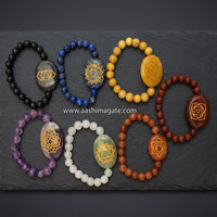 7 chakra piedra reiki pulsera conjunto