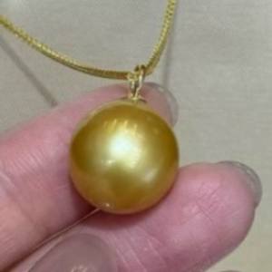 Collar de Plata Pura con Colgante de Cuentas de Oro Natural, Listo para Satisfacer sus Necesidades, Directo de la Tienda de Oro - Product Image 4