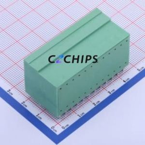 DB2ERH-3.81-2*12P-GN Plug-in Terminal Block Bent Lead Through Hole,P=3.81mm Board-to-Board / Socket - Closed 2x12P 3.81mm Green - Product Image 2