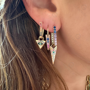 <span class=keywords><strong>Boucles</strong></span> <span class=keywords><strong>d</strong></span>'oreilles créoles en <span class=keywords><strong>argent</strong></span> 925 avec diamants CZ arc-en-ciel double face Gemnel, <span class=keywords><strong>boucles</strong></span> <span class=keywords><strong>d</strong></span>'oreilles dorées statement, bijoux à trois étages - Product Image 4