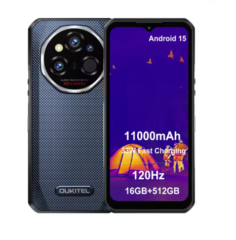 OUKITEL WP55 Ultra 5G Rugged Smartphone Android 15 Thermal Imaging Dimensity7025 48GB+512GB 11000mAh 108MP NFC Mobile Phone