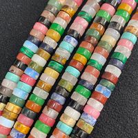 Perles plates rondes en pierre naturelle Heishi en gros pour la fabrication de bracelets, colliers et bijoux DIY