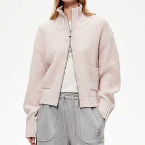 Wisrise <span class=keywords><strong>Cardigan</strong></span> Invernale da <span class=keywords><strong>Donna</strong></span> Personalizzato OEM & ODM, Stile Casual e Chic, Collo Alto, Zip, Maglione Lavorato a Maglia Vestibilità Comoda - Product Image 4