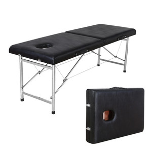 Mesa de Spa Plegable Moderna de Cuerpo Completo con Estructura de Acero Inoxidable, <span class=keywords><strong>Barras</strong></span> Paralelas para Masaje Facial y de Columna, Moxibustión, Uñas y Belleza, para Sala de Estar - Product Image 5