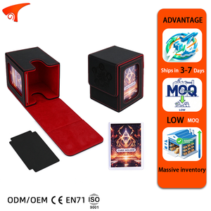 Caja de Cartas de Piel Sintética PU al por Mayor para Juegos de Mesa, para Cartas Coleccionables TCG Yu-Gi-Oh Pokémon Anime, con Dos Separadores - Product Image 1