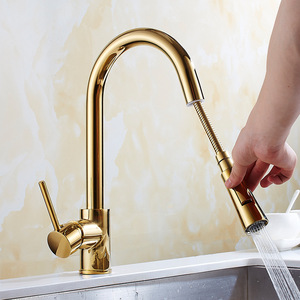 304 in acciaio inox moderno tirare <span class=keywords><strong>rubinetto</strong></span> della cucina 304ss spazzolato Nickel Black Gold <span class=keywords><strong>bianco</strong></span> lavello miscelatore valvola ceramica fatta ottone - Product Image 4