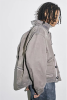 Blouson Bomber Urbain Décontracté ODM en Gros, Isolation Thermique Épaisse, Imperméable, Fermeture Éclair, Motif Gaufré, pour Adolescent