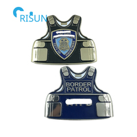 Gilet pare-balles Thin Blue Line, ouvre-bouteille commémoratif pour veteran, pièce de défi personnalisée pour armure corporelle