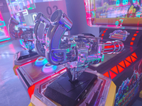 Console de jeu vidéo de tir d'arcade à monnayeur avec pistolet optique, prise en charge de l'anglais pour centres de divertissement, 2 joueurs, en métal