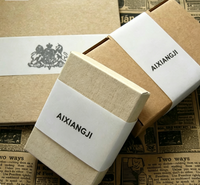 Imprimé personnalisé recyclable papier kraft brun Wrap manches vêtements chaussettes serviette ventre bandes emballage