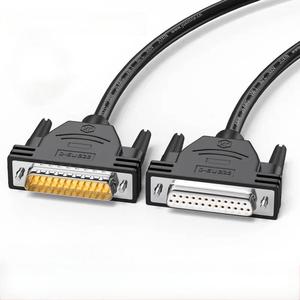 Câble d'extension en plastique à sertir DB25 de 3 pieds pour moniteur M/F D-Sub 25pin Connector Serial Parallel <span class=keywords><strong>Male</strong></span> Female Print Braid Computer - Product Image 1