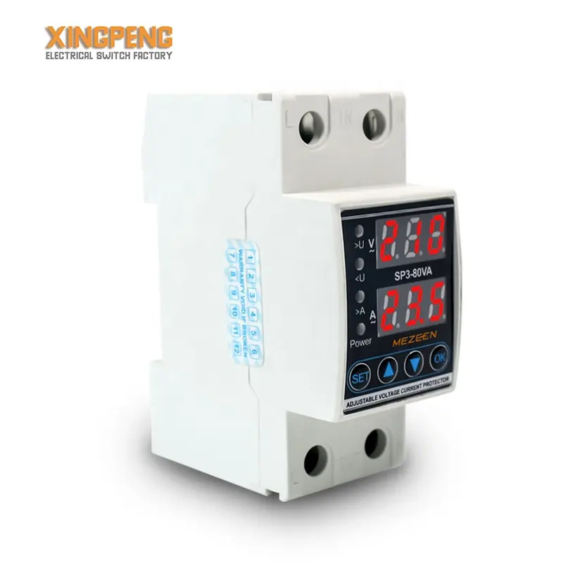 Mezeen SP3 adjustable voltage protector and stabilizer 40A 63A 80A voltage converter for home voltage protector 110v