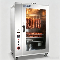 Four à fumage électrique automatique à gaz haute productivité en acier inoxydable à 9 niveaux pour la cuisson de viande, de poisson et de légumes