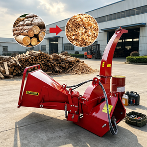 Broyeur à bois portable à moteur diesel, déchiqueteuse de branches, mini broyeur à bois mobile - Product Image 5