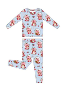 Pyjama personnalisé pour bébé fille, collection automne, motif <span class=keywords><strong>Birdie</strong></span> Bean Strawberry Shortcake, vêtements de boutique pour petites filles - Product Image 1