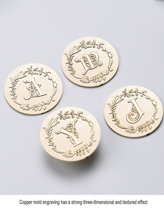 Sello de metal personalizado con relieve para decoración de bodas y pegatinas para sobres de papel, sello manual con logotipo en relieve - Product Image 3