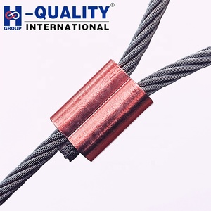 <span class=keywords><strong>Manchon</strong></span> de sertissage en <span class=keywords><strong>cuivre</strong></span> en forme de sablier de 1 mm à 24 mm pour câble et corde métallique - Product Image 2
