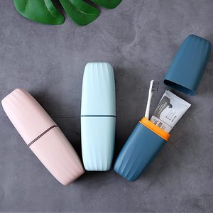 New Beautiful Plastic Modern Standing Bathroom Travel <b>Toothbrush</b> <b>Holder</b> Case Foldable Double Tier Storage <b>Toothpaste</b> Mouthwash - Product Image 3