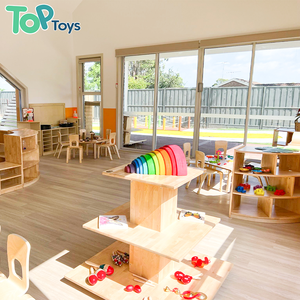 Ensemble de mobilier Montessori moderne en bois courbé <span class=keywords><strong>pour</strong></span> maternelle, comprenant tables, armoires, <span class=keywords><strong>pour</strong></span> l'apprentissage, la chambre, la salle de bain et la <span class=keywords><strong>cuisine</strong></span> - Product Image 1