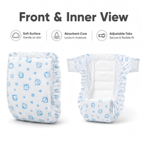 XIAOLIN Direct usine Couches jetables imprimées pour chiens, chiots mâles et petits animaux, avec film PE, noyau absorbant et résistant aux fuites