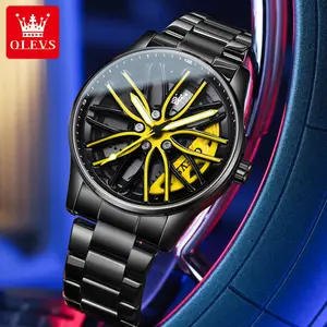 OLEVS 9937 Fashion Casual Watch Mens Top Brand Luxury Rotating Bezel Sport Design Silicone Band Men Watches Quartz Watch