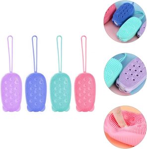 New Ideas Bear Body Brushes Bath <b>Sponge</b> Dry Exfoliating Silicone Scrubber for <b>Shower</b> - Product Image 2