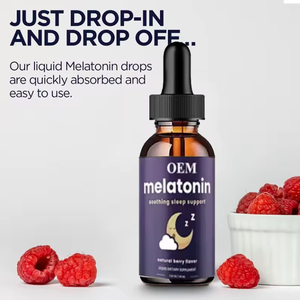 Ausreson sfuso gocce di melatonina integratore puro estratto di 99% vitamina B6 melatonina liquido per il sonno aiuto Patch - Product Image 5