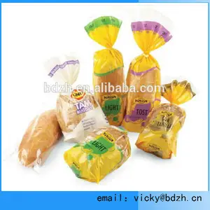 Gıda güvenli sınıf ambalaj plastik ekmek poşeti s baskılı ekmek poşeti tasarım