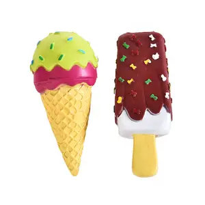 삐걱 거리는 소리 튼튼한 비독성 개 아이스크림 비닐 장난감