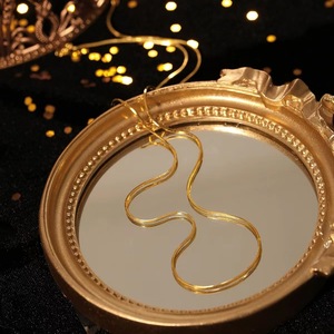 Gioielli in Oro AU750 18K Vero Collana a Catena a Spina di Pesce da 0.4mm Gioielli in Oro Vero 18K Gioielli di Moda Bracciali da <span class=keywords><strong>Donna</strong></span> - Product Image 2