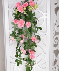 Rosette artificielle tenture murale <span class=keywords><strong>fausse</strong></span> fleur salon <span class=keywords><strong>orchidée</strong></span> hôtel décoration plafond suspendu vignes en plastique pour mariage - Product Image 1