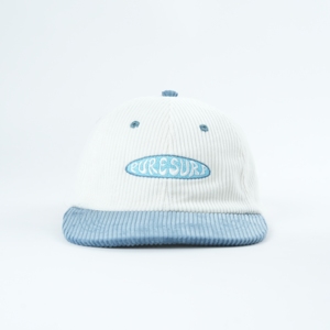 Casquettes Snapback non structurées en velours côtelé de haute qualité à 6 panneaux, logo brodé personnalisé, vente en gros, chapeau bicolore crème et blanc - Product Image 2