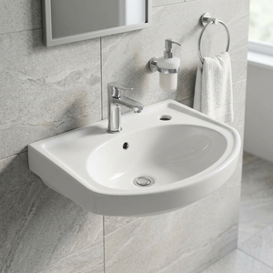 Modern Square Ceramic Countertop Wash Basin Vessel Bathroom Sink Above Counter Vanity Basin for Hospital Use - Product Image 4