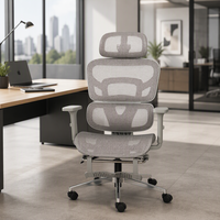Chaise de bureau exécutive ergonomique pivotante en maille intégrale, confortable et moderne, avec dossier haut, pour ordinateur, vente en gros