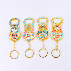 Wholesale Multifunctional Bottle Opener Metal Keychain with Pendant for Kitchen Gadget Stores and Backpack Accessory Displays