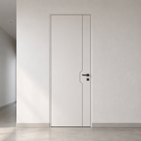 Porte intérieure insonorisée en MDF minimaliste personnalisée avec revêtement polymère pour villa, garantie 5 ans