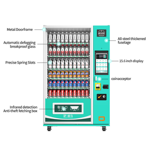 Trung tâm mua sắm SDK Chức năng Máy bán hàng tự động đồng xu mã QR thanh toán màn hình cảm ứng kết hợp máy bán hàng tự động cho đồ uống đóng chai đồ ăn nhẹ - Product Image 5