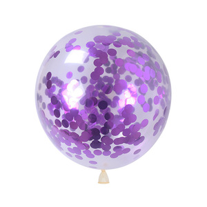 12 pulgadas Popular Party Supplies Cumpleaños Metálico brillo Globo Transparente Bobo Globos con lentejuelas - Product Image 1