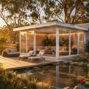 Solárium de Techo Plano Personalizado con Sistema de Persianas Integrado, Invernadero, Sala de Jardín, Cerramiento de Patio para Casa, Villa, OEM, ODM - Product Image 5