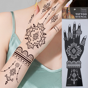 Pochoirs Mehndi Indiens Personnalisables et Réutilisables Écologiques pour Tatouages au <span class=keywords><strong>Henné</strong></span> Temporaires sur Mains, Poignets et Corps – Amélioration Esthétique OEM - Product Image 6