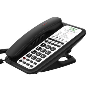 Teléfono de Hotel Lingda LYD8902 Negro Beige con Cable para Habitaciones y Recepción - Product Image 1