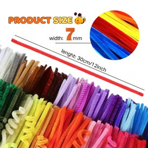 Bâtonnets de chenille colorés, nettoyeurs de tuyaux personnalisables, 6 mm x 30 cm, sûrs et écologiques, faits à la main - Product Image 2