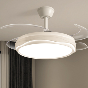 Chất lượng cao 42 <span class=keywords><strong>inch</strong></span> 220V vô hình lớn người hâm mộ Trần với không Cánh Đèn Led điều khiển từ xa phòng ngủ hiện đại phòng khách màu trắng - Product Image 2