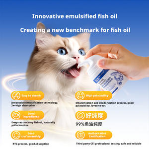 Aceite de Anchoa Silvestre Puro OEM/ODM para Perros y Gatos, Gotas Líquidas de Omega-3 de Grado Alimenticio, 50g, Suplemento Nutricional para Mascotas que Apoya la Salud - Product Image 2