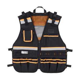 High Visibility Reflective Safety <b>Utility</b> <b>Vest</b> Men 100% Polyester Breathable Workwear OEM Custom Construction <b>Vest</b> - Product Image 1