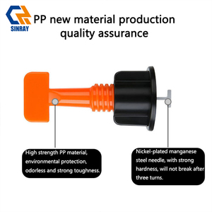 50 pièces – Système de nivellement de carreaux réutilisable en PP et métal, 1 mm/1,5 mm, réglable et moderne, pour le carrelage et le nivellement des joints - Product Image 2