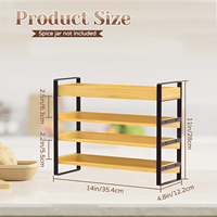 Kruidenrek Organizer Houder Stand Groothandel 4-laags aanrecht kruidenrek organizer voor kast
